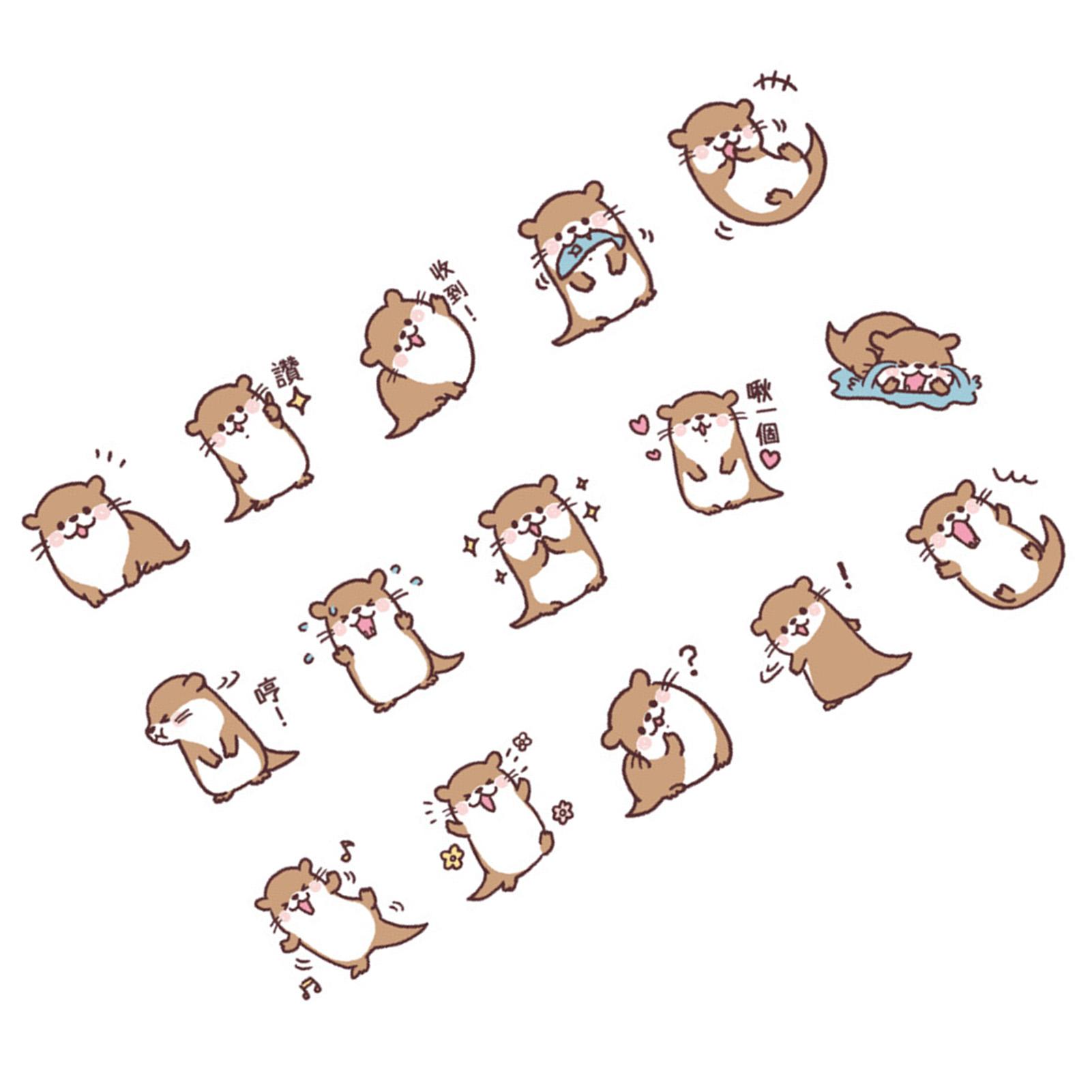 

45 шт. наклейки с мультяшными животными, милые, с разными узорами, самоклеящиеся, легко отклеивающиеся наклейки для ноутбука