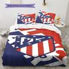 Atlético Madrid Bettwäsche Bettdecke Set Bettbezug Kissenbezug Heimdekoration Geburtstagsgeschenk (1 Bettbezug + 2 Kissenbezüge, ohne Füllung)