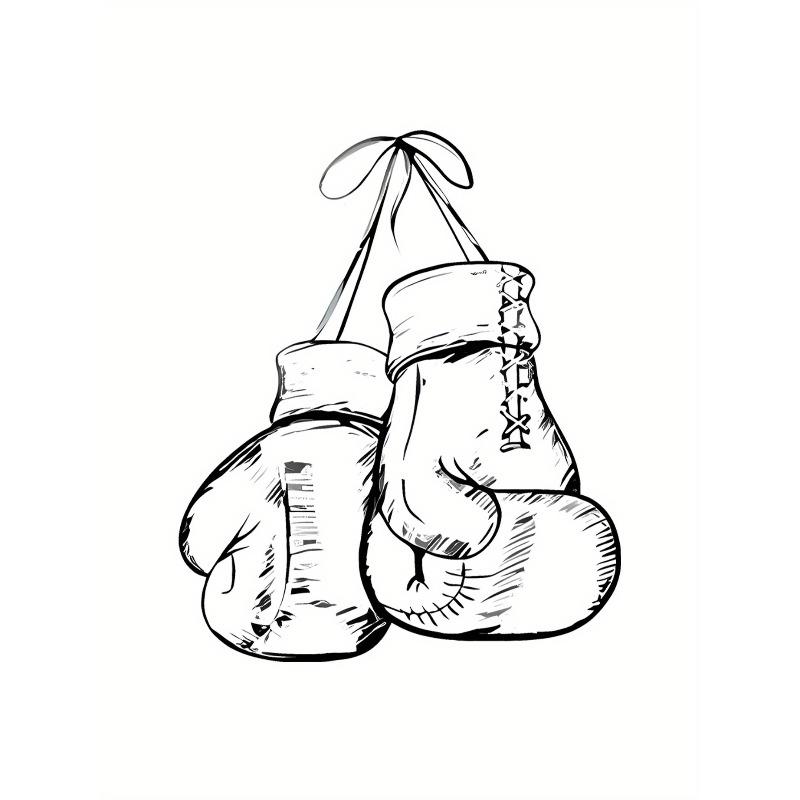 Women's Linear Boxing Gloves Print T-Shirt Trendy Short Sleeve Casual Summer Holiday Top