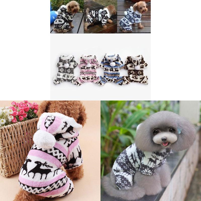 Premium Quality Warm Pet Dog And Cat Apparel Pajamas Hoodie For Winter Comfort