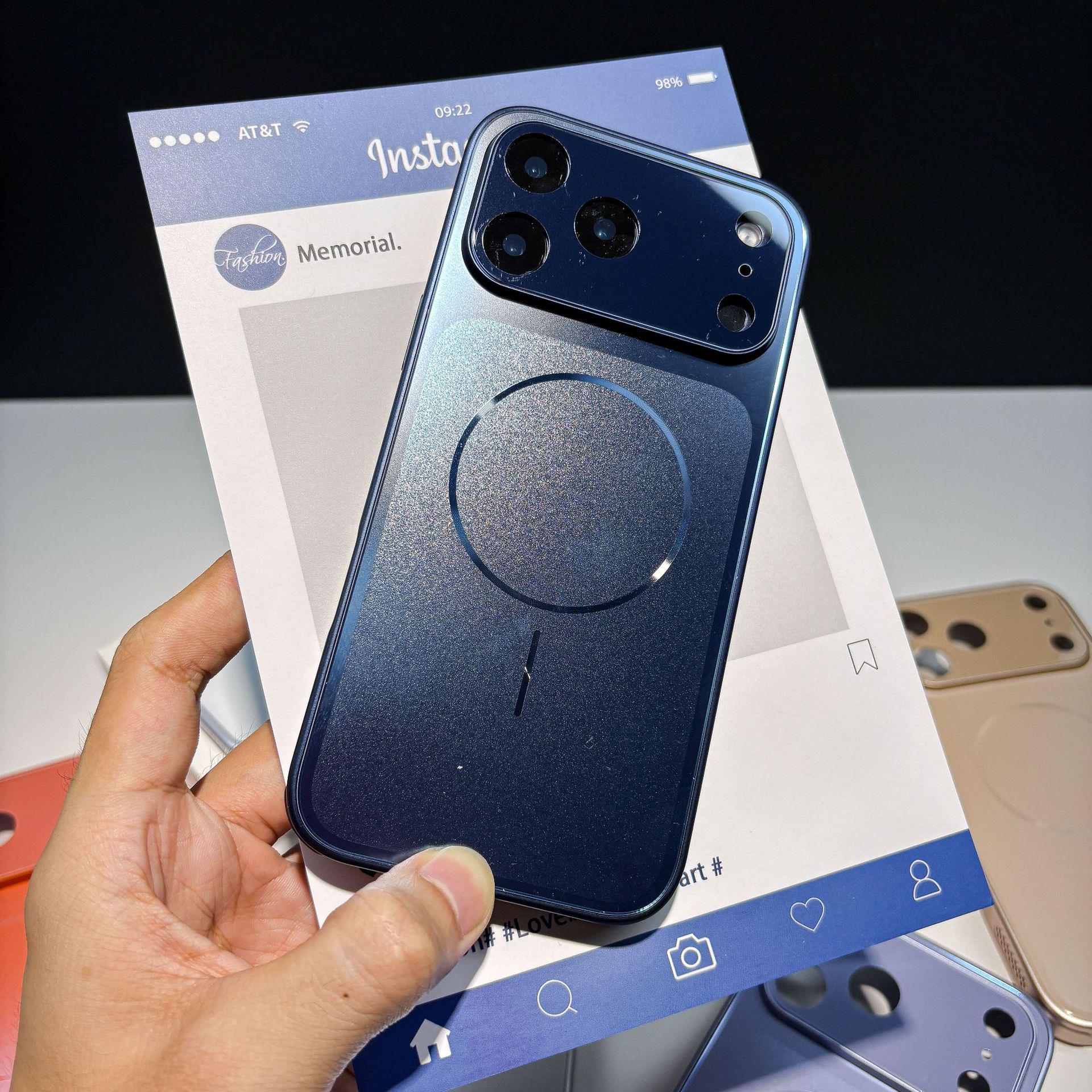 

Мгновенный 17 Звезд Вселенная Оранжевый Чехол для iPhone 16 Pro Max с Полным Покрытием Объектива, Большим Окном, Магнитным Дизайном и Защитой от Падений 16 Pro