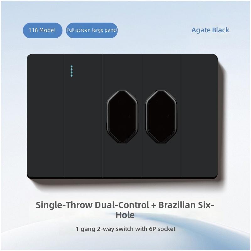 Brazil Standard Electrical 20A Socket Outlet with Usb Type-C Fast Charging 118 Type Wall Switches