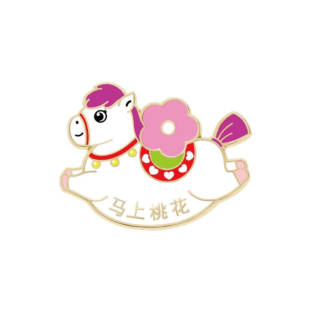 Cute Zodiac Horse Brooch Cartoon Horse Year Brooch Badge Pins Animal Brooch Women Accessories
