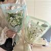 50Pcs Single Bouquet Flower Wrapping Paper Transparent Cellophane Gift Packaging Bag Wedding Birthday Party Florist Packing Bags