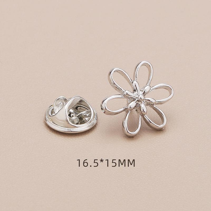 1pcs Cute Mini Brooch Pins Butterfly Flower Pearl Neckline Brooches Shirt Collar Lapel Pin Buckle Fixed Invisible Brooch Jewelry