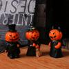 3Pcs/Set Durable Pumpkin Wizard Statue Craft Halloween Devil Decoration  Office Display