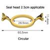 Wax Seal Metal Mold Holder Wax Seal Stamp Rings Metal Sealing  Round Flower Heart Wedding Shape for Card Making Supplies SB037