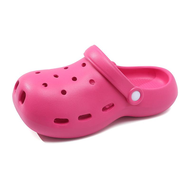 New Summer Outer Slippers Non-slip Beach Sandals Thick-soled Bag Head Hole Shoes Straight Hair