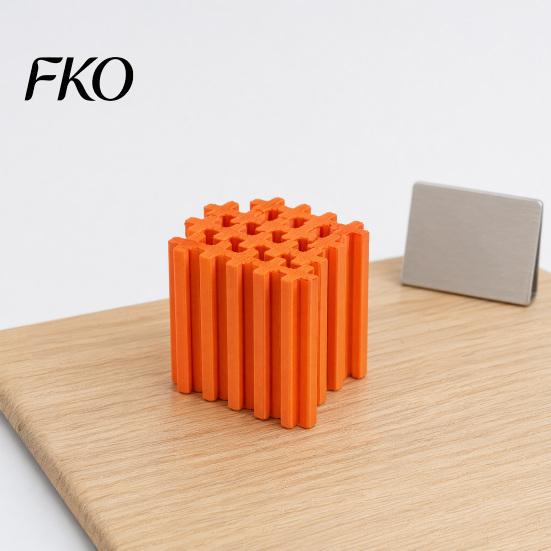 Artistic Office Toy 3D Printed Slime Cube Fidget Toy, Squishy Puzzle Stress Relief for Desk Office, Modeling Sculpture Creative Geometric Desktop