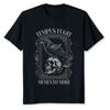 2025 New Printed Men's and Women's Fashion Explosion Temps Fuget Memorial Death Skull Crow Bird T-shirt Oversized T Shirt