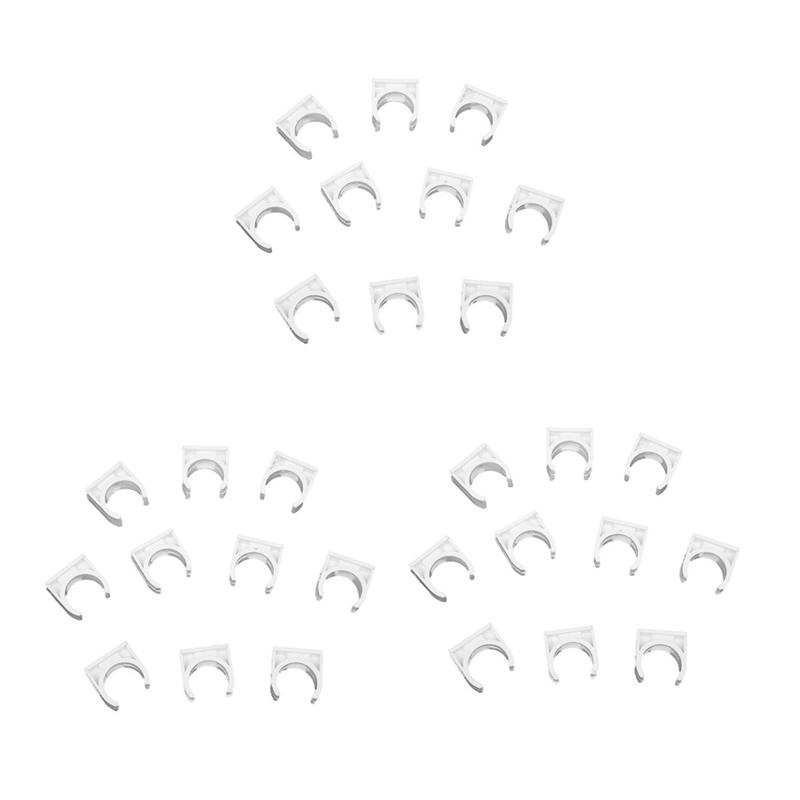 

ABLG 30 Pcs 20Mm Diameter White PVC Water Supply Pipe Clamps Clips Fittings