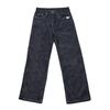 APOSTROPHE COMMA Pocket Label Soft Raw Denim Wide Pants (Dark Blue/Black)