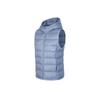 Basic Sports Series Simple Letter Oil Resistant Water Repellent Fashion Warm Woven Down Vest Women Vest Storm-Blue P423W130-02N8