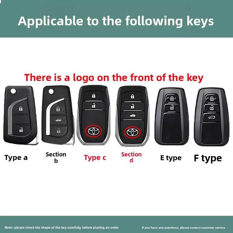 Car Key Case Fob Cover For Toyota Auris Corolla Avensis Verso Yaris Aygo Scion TC IM Camry RAV4 Forturner Car Accessories