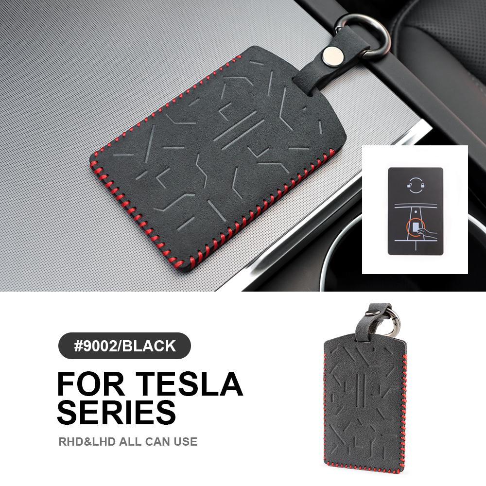 Italian Top Suede Remote Car Key Case Cover for Tesla Model 3 2017-2025 2025 Highland 2025 Model Y Juniper 2025 Model X Model S