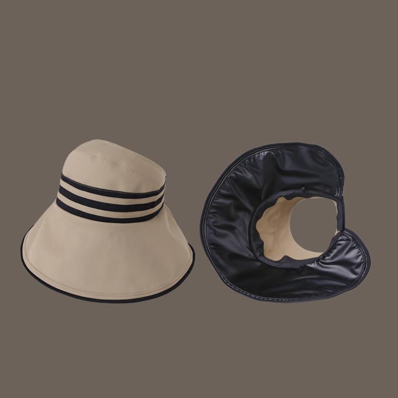 Women'S Summer Hat Female Outdoor Beach Uv Protection Breathable Empty Top Hats Lady Foldable Hollow Scallop Cap