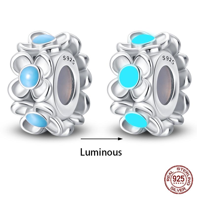 Медные Планеты Светящиеся Звезды Цветы Бабочки Силиконовые Бусины-Разделители Для Браслетов 3 мм DIY Украшения