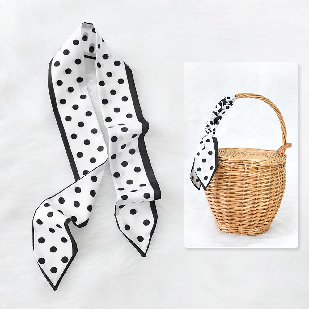 Sommer Luxus Design Damen Seidenband Schal Handtaschengriff Wickelband Tasche Band Schal Damen Mädchen Kopf Haar Handgelenk Band Schal