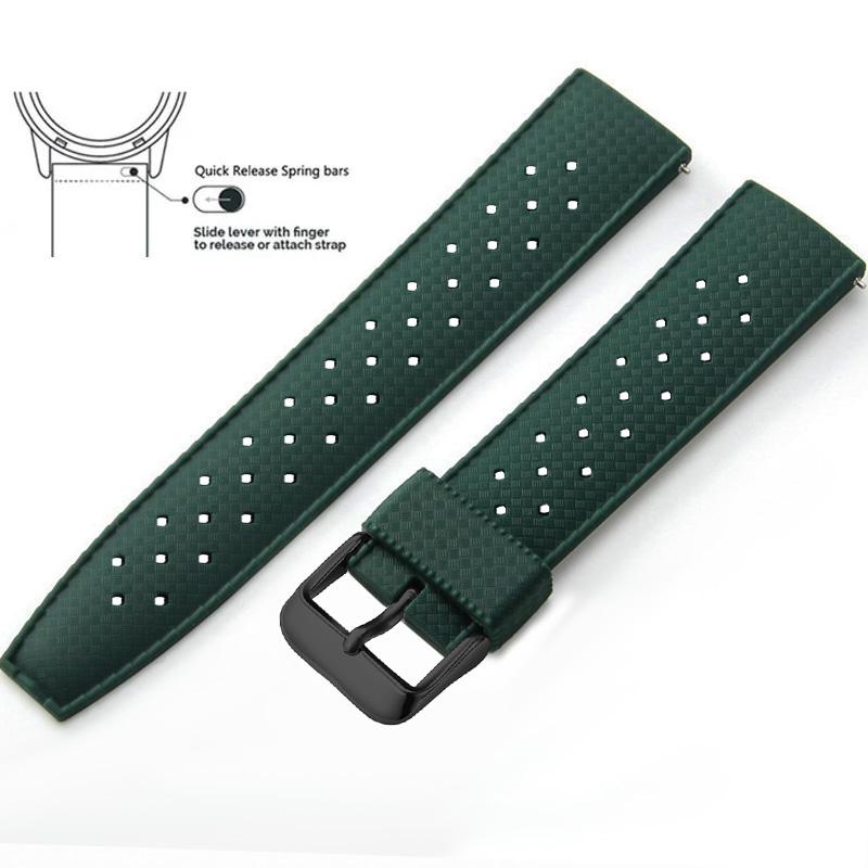 Tropical Silicone Watch Band Quick Release Watch Band 18mm 20mm 22mm Rubber Tropic Smart Watch Strap Waterpfroof Muti-Color