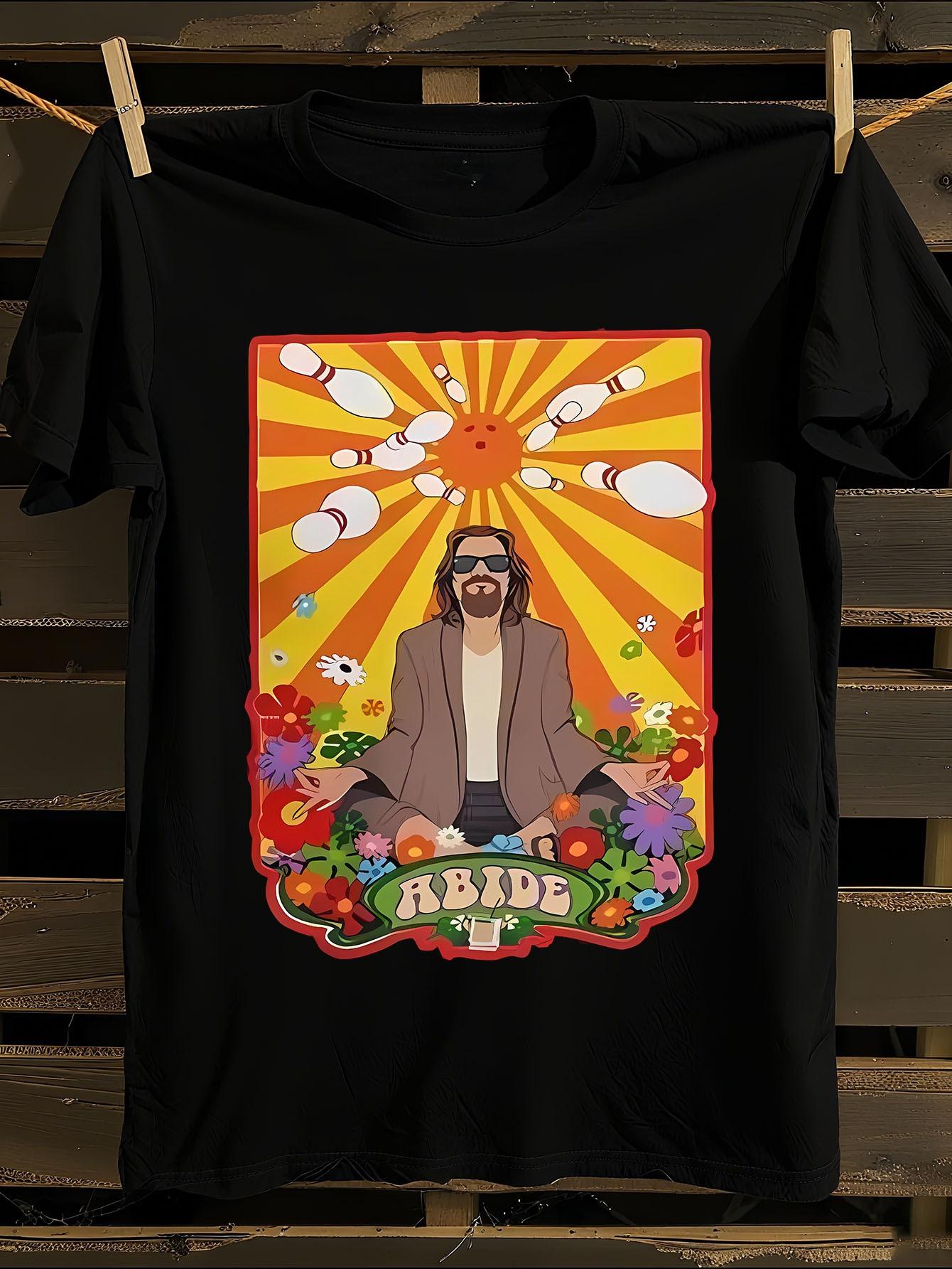 Abide The Big Lebowski Movie Graphic Tshirt S