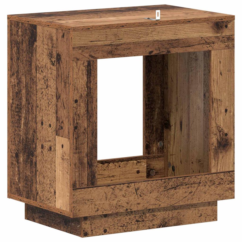 Side Table Reclaimed Wood Look 60 X 40 X 65 Cm Engineered Wood