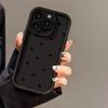 Black little heart for iPhone17PorMax phone case 14 Apple 13 matte 12/15 Premium 11