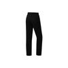 Li Ning Solid Color Straight Leg Drawstring Fleece Lined Warm Knitted Sports Pants Women Bottoms Black AKLSB10-4