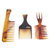 PP Material Hair Comb Set Professional Pick Comb Salon Use Fish Bone Comb  For Thick Curly Hair