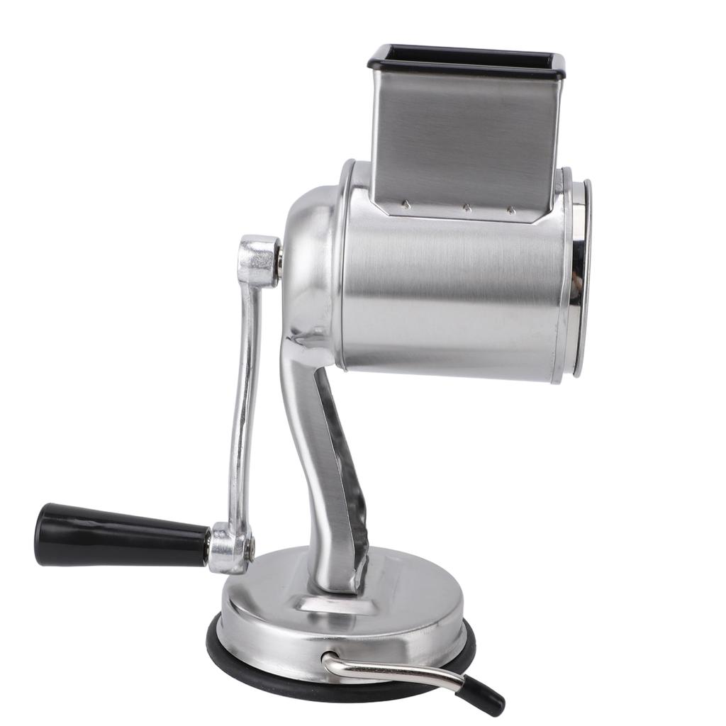 Manual Cheese Grater Shredder Stainless Steel Kitchen Hand Crank Grinder with 5 Interchangeable Blades and Handle for
