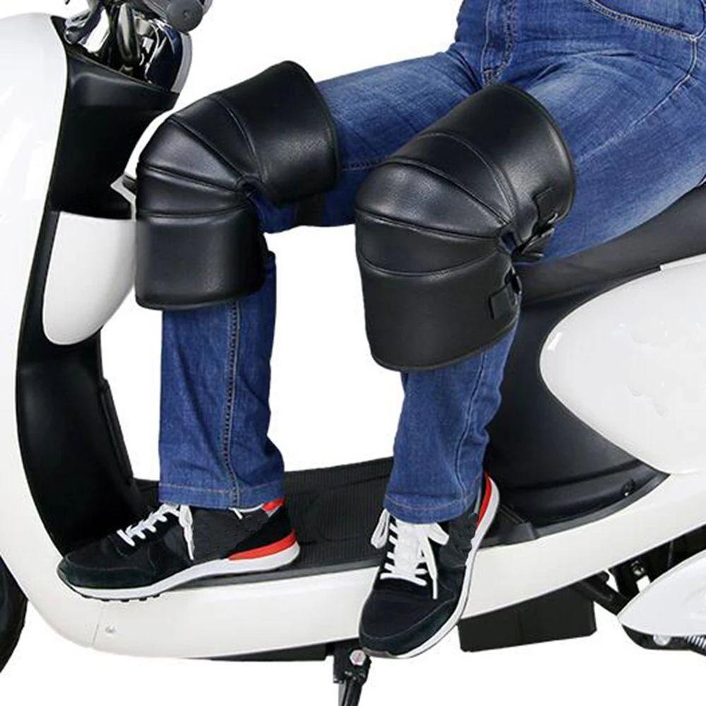 PU Leather Coldproof Adjustable Protective Guard Warm Kneepad Riding Knee Pads Motorcycle Kneepad