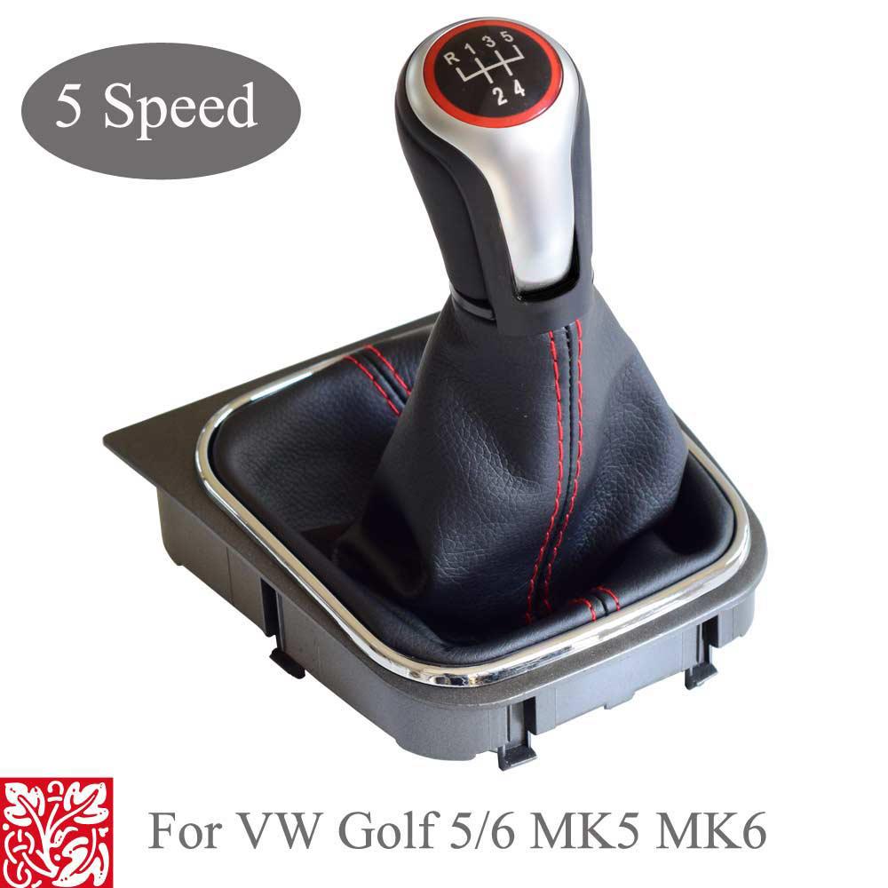 5 6 gang Manuelle Auto Shifter Boot Schaltknauf Kopf Hebel Zubehör Für VW Volkswagen Golf 5/6 MK5/6 scirocco(2009) Octavia