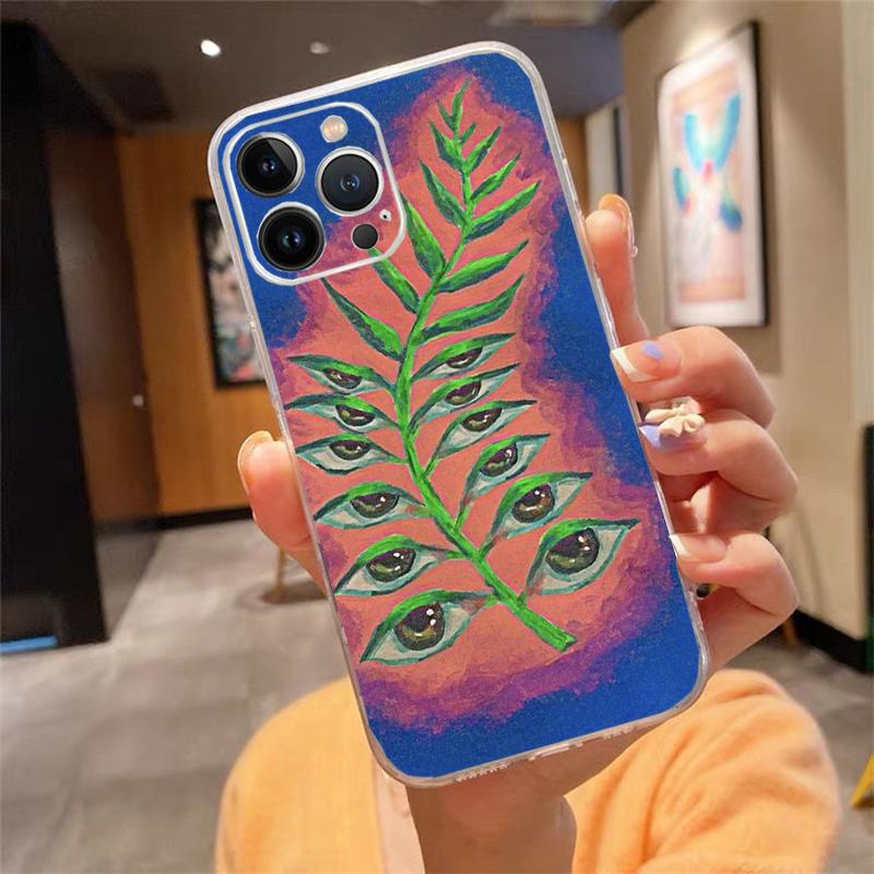 

Phone Case For iphone 17 Pro Air 17ProMax 16 15 14 13 Pro Max 16 15 14 13 Pro 15Plus Trippy blue alien eyes iphone 15ProMax
