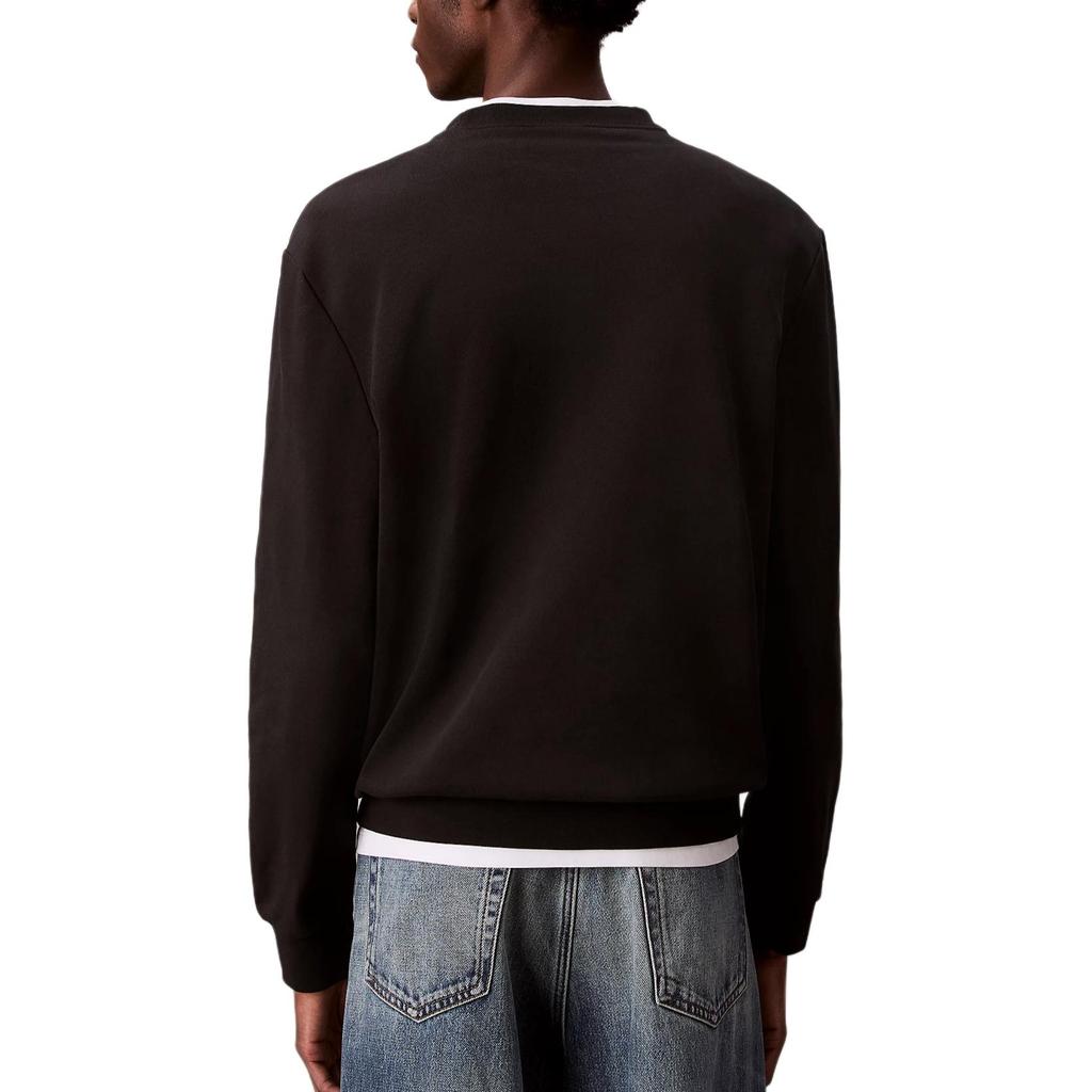 Calvin Klein Versatile Comfortable Badge Ribbed Knit Crew Neck Long Sleeve Sweatshirt Men Sweatshirt LV04RC273G-UB1