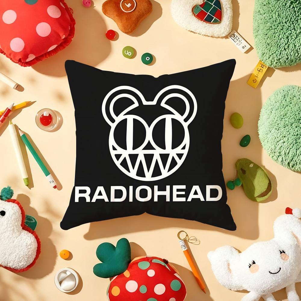 BBritish Band RadioheadS Cushion Cover Plush Fabric Soft DoubleSided Printed Sofa Warm Winter Home Gift Pillow Cover