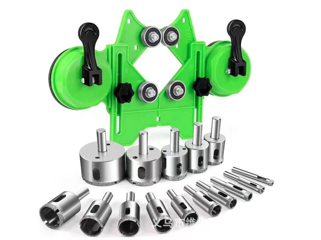 Tile & Glass Drilling Positioning Tool for Precise Punching and Chamfering