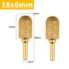 2PCS Emery 820mm Rotary Burr Grinding Heads for Metal Polishing Engraving with 6mm Round Handle for Drill Machines