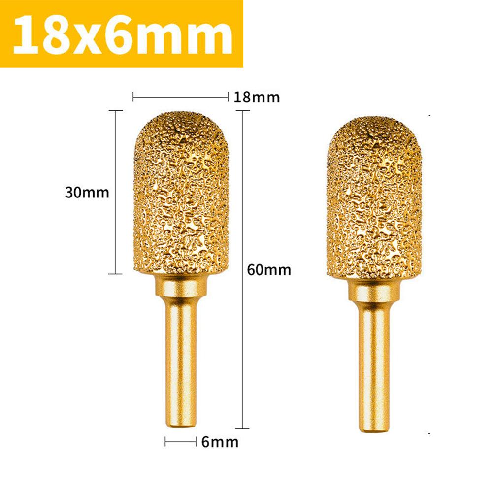 2PCS Emery 820mm Rotary Burr Grinding Heads for Metal Polishing Engraving with 6mm Round Handle for Drill Machines