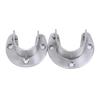 Thickened Stainless Steel Clothes Curtain Rod Round Tube Closet Wardrobe Clothes Rail Support Rod End Support Pole Flange