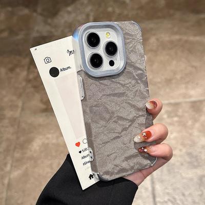 Anwendbar auf iPhone16promax Handyhülle Galvanisiertes Samttuch Schneemuster Apple 15 Kreative High-End-Schutzhülle