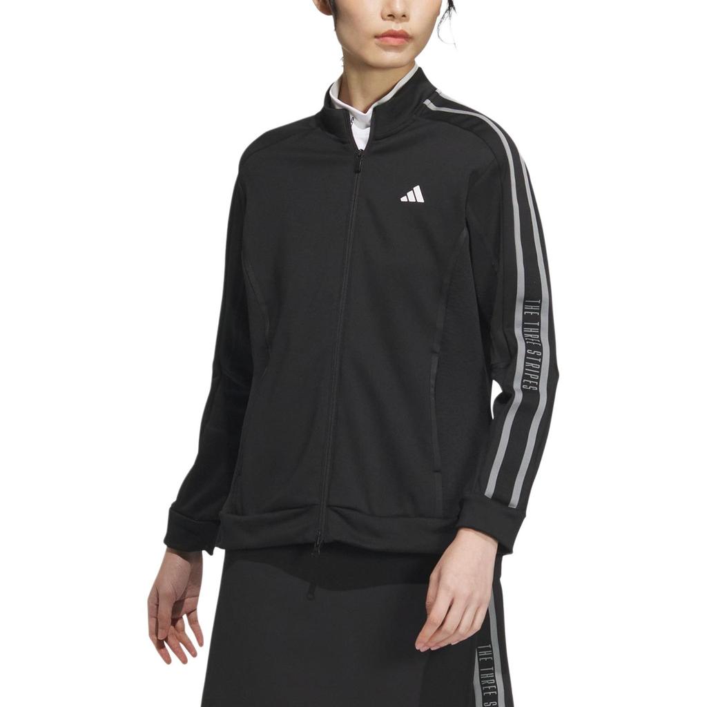 adidas Cold.Rdy Retro Sports Golf Stand Collar Long Sleeve Jacket Women Jacket Black IS4792