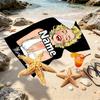 Custom Name Personalized Marilyn Monroe Print Beach Towel, for Trip Camping Beach Party Home Decor, Birthday Gift for Family & Friends