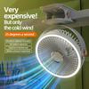 Ventilatore da campeggio da 8000 mAh Circolatore d'aria portatile da tavolo ricaricabile Ventilatore elettrico da soffitto senza fili con ventilatore domestico a clip con luce a LED