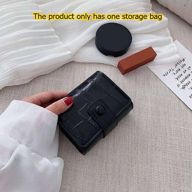 1pcs Mini Lipstick Bag Portable Crossbody Touch-Up Bags with Mirror Compact Organizer for Lipsticks & Face Powders