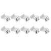 10Pcs PV Solar Panel End Clamp Aluminum Alloy Waterproof Photovoltaic Solar Panel Mounting Z Bracket Clamp