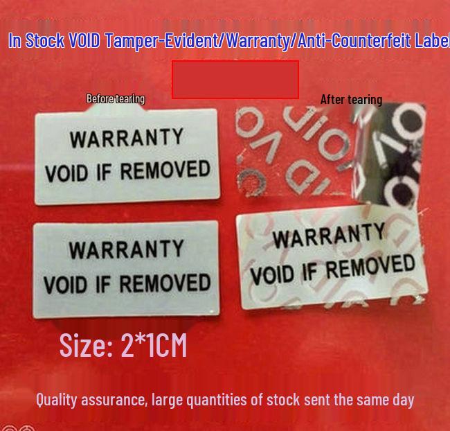 Tamper-Evident Tear-Off Shipping Seal Label - Anti-Counterfeit & Fragile