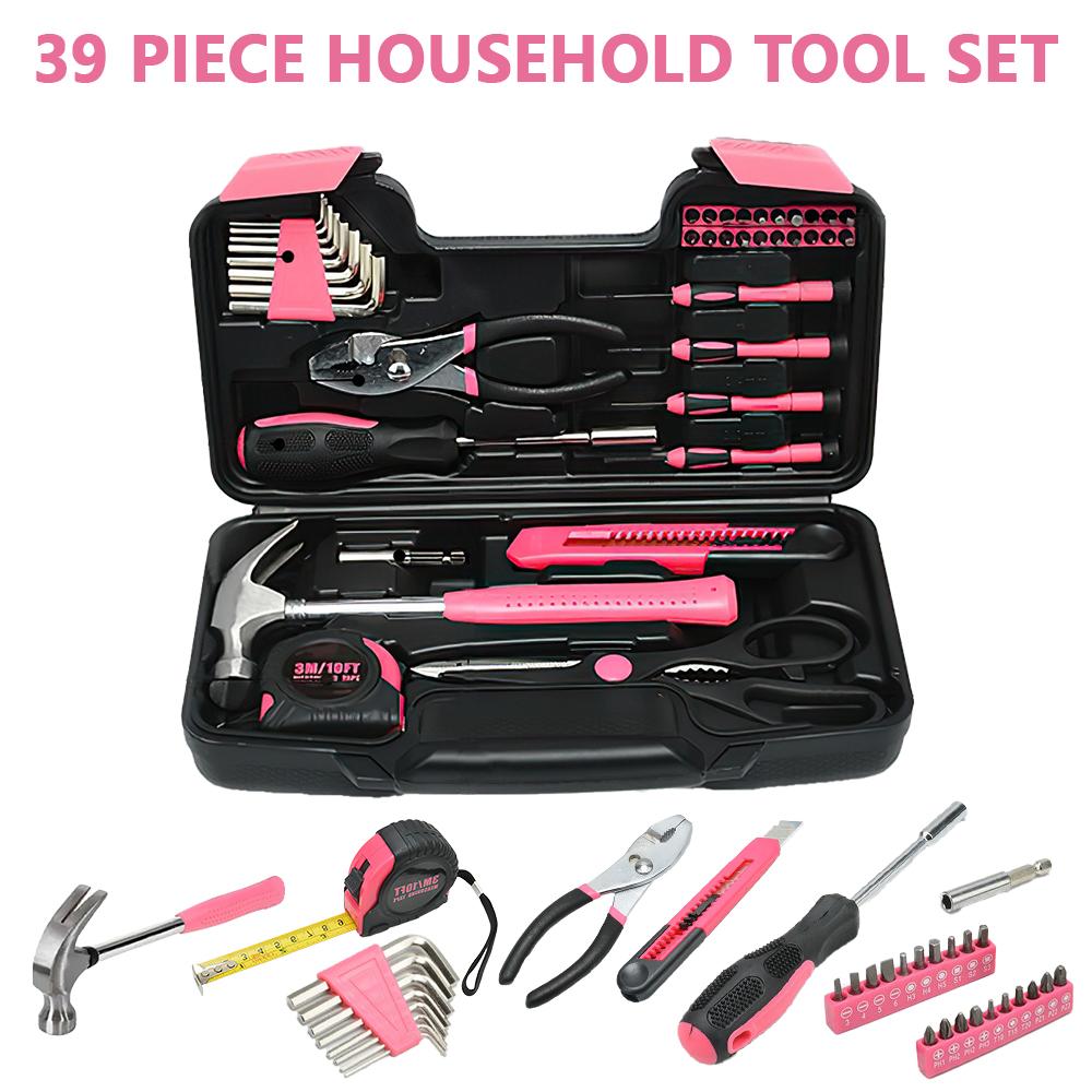 39-piece Repair Combination Ratchet Crochet Hammer Wrench Screwdriver Bit Toolbox Maintenance Vehicle-mounted Repair Kit