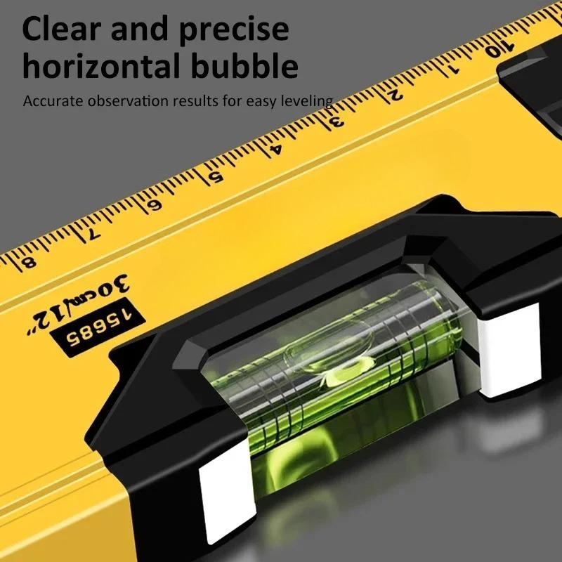 30/40/50cm High Precision Level Ruler Portable Magnetic Spirit Level Aluminum Alloy Leveling Tool Measurement Bubble Level Gauge