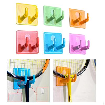 6Pcs Suporte de Raquete de Parede Vertical Display Holder Aço Inoxidável Universal Badminton