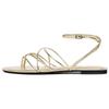 Minimalist Fashionable Comfortable Trendy Versatile Flat Strap Sandals Women Sandals Gold 1612610091