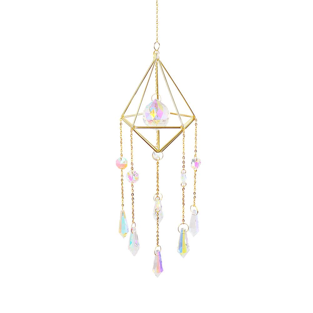 Crystal Windchimes Ornament Lighting Ball Outdoor Garden Home Wind Chime Hanging Ornament Home Decor Housewarming Gift